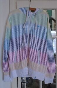 Urban Spirit  Mens Colourful Stripey Cardigan Style Hoodie size X Large 