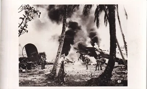 Original WWII AAF Photo B-24 BOMBERS BOMBED BY JAPANESE in PACIFIC THEATER 1641b - Picture 1 of 2