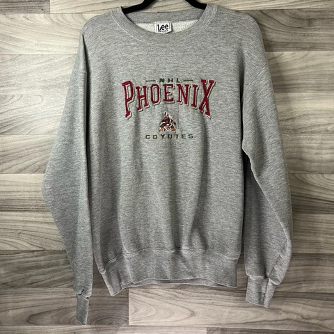 Phoenix Coyotes Womens Lee Sport Sweatshirt Gray Heathered Embroidered NHL M Cover
