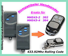 433Mhz Handsender kompatibel zu Garagentor Siebau MCHS43-2 MNHS433-02 MNHS433-04