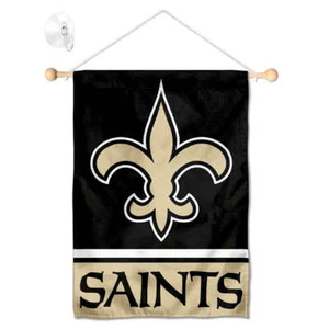 New Orleans Saints Mini Window Banner Hanging with Suction Cup - Picture 1 of 6
