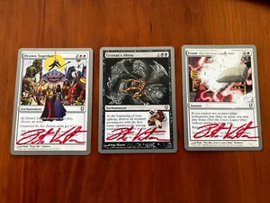 MTG Pete Venters Signed Cards Unhinged Erase , Drawn Together , Zzzyas’s Abyss - Picture 1 of 1
