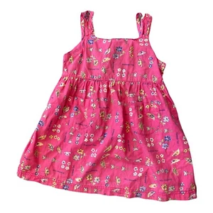 Mckids Vintage Girls 4T Lightweight Pink Floral Summer Fun Jumper Dress - Picture 1 of 6