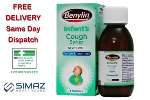 Benylin Infants Cough Syrup 3m+ Day & Night 125ml Glycerol Sugar Free Dry Tickly - Picture 1 of 6