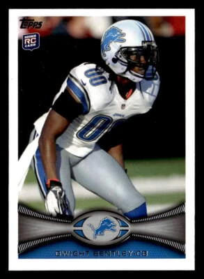 Dwight Bentley 2012 Topps Rookie Card #318 Detroit Lions - Image 1 of 2