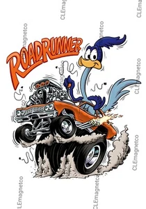 Muscle Car MAGNET - Ratfink Style Road Runner cartoon Show Rat Fink Odd Rods - Picture 1 of 1