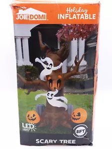 Árbol de miedo inflable de Halloween de 8 pies con fantasma, calabaza y lápida, explota - Imagen 1 de 1