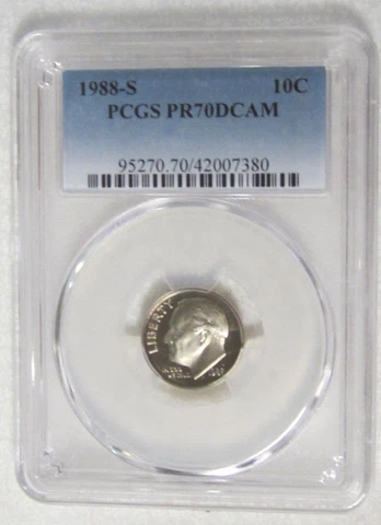 1988 S Proof Roosevelt Dime - PCGS PR 70 DCAM Deep Cameo  (7380)  Guide $20 Cover