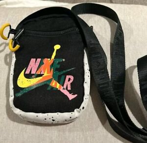 Nike Air Jordan Festival Bag Crossbody Jumpman Black Multicolor Great Condition 