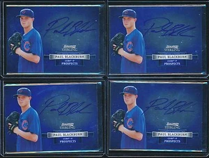 (4) PAUL BLACKBURN 2012 Bowman Sterling Prospects RC AUTO #BSAP-PB LOT #1 BuyMVP - Picture 1 of 3