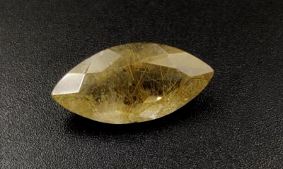 4.5 Ct Natural Rutilated Quartz Marquise Shape 17X8.3X6mm Loose Gemstone W350 - Image 1 of 4