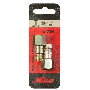 Milton® 1/4" FNPT T-Style Plugs, Skin 2-Pack - Picture 1 of 7