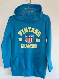 Women's Light Blue Cozy Fleece Relaxed Hooded Pullover Sweatshirts Size S/M NEW - Picture 1 of 3