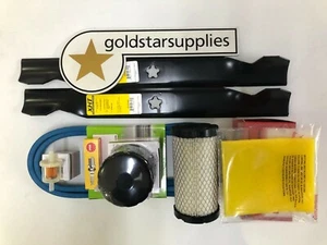 RIDE ON MOWER BELT, BLADES & ENGINE SERVICE KIT TO FIT A HUSQVARNA LT19538R - Picture 1 of 4