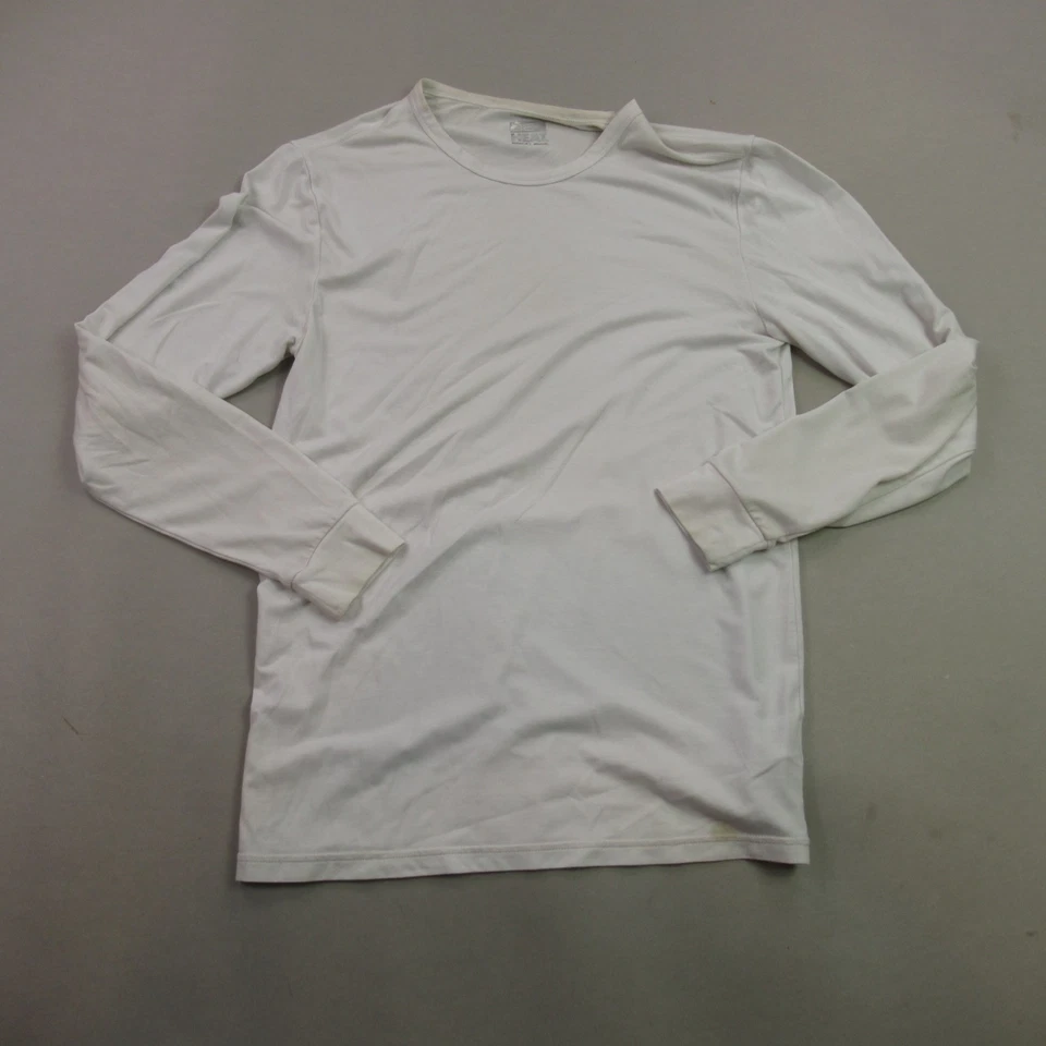 Camisa 32 Degrees Para Hombre Pequeña Manga Larga Ligera Entrenamiento Cuello Redondo Blanca Foto 1 de 4