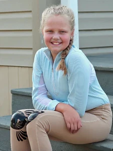 TuffRider Jugend Langarm belüftet technisch Sport Shirt - Bild 1 von 36