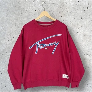 Tommy Jeans Pullover Damen Größe L Rosa Übergröße gesticktes Spruchlogo - Bild 1 von 9