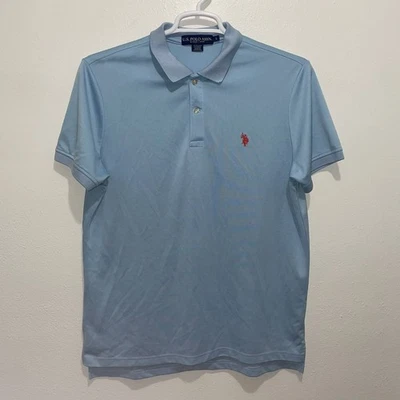 U.S. Polo Assn. Hombre Azul Claro Manga Corta, Logo Rojo, Grande  Foto 1 de 4
