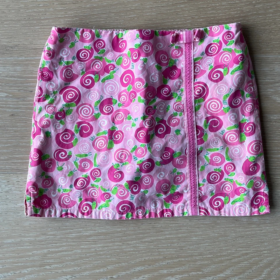 Lilly Pulitzer Y2K Rosa Caracol Rolls Royce Rosa Skort Vintage Etiqueta Blanca talla 8 Foto 1 de 4