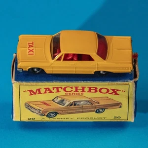 Matchbox Regular Wheels / MB 20 C4  Chevy Impala Taxi / 1965 NMIB Clean Box - Picture 1 of 6