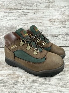 Toddler Timberland Brown Nubuck/Green Field Boots Sz 12 - Picture 1 of 9