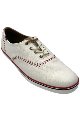 Keds Women's Champion Pennant Leather Lace Up Sneakers Off White - Image 1 of 3