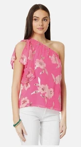 NWT Sarahleigh One Shoulder Roxie Pink Anniversary Clip L - Picture 1 of 5