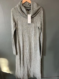 Peruvian Connection Maxi Dress Green Turtleneck NWT Baby Alpaca Wool Blend Large - Picture 1 of 5