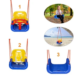 Kinderschaukel für Garten & Zimmer 3 in 1 Schaukelset Babyschaukel Kunststoff - Bild 1 von 13