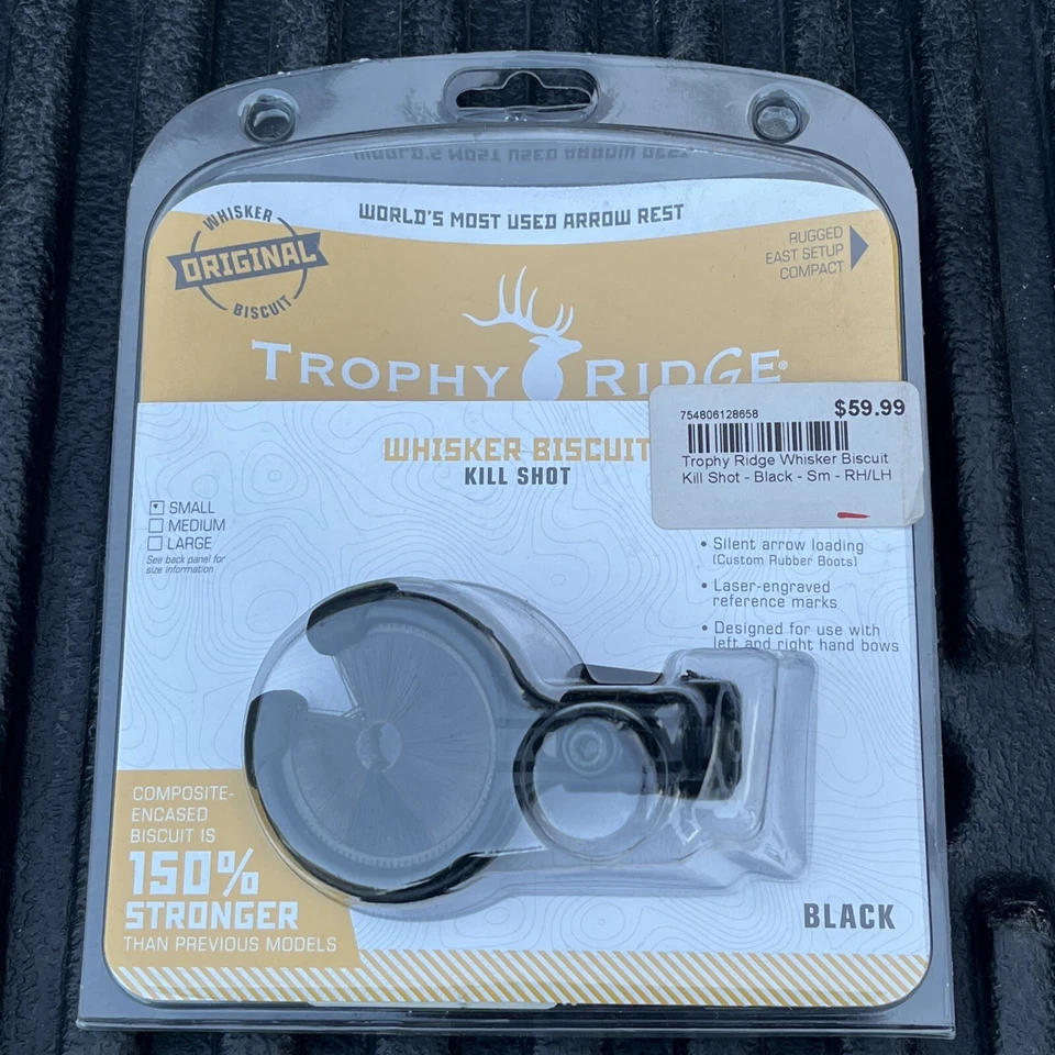Trophy Ridge Whisker Biscuit Kill Shot Arrow Rest FREE Shipping Small RH LH, NEW - Image 1 of 1