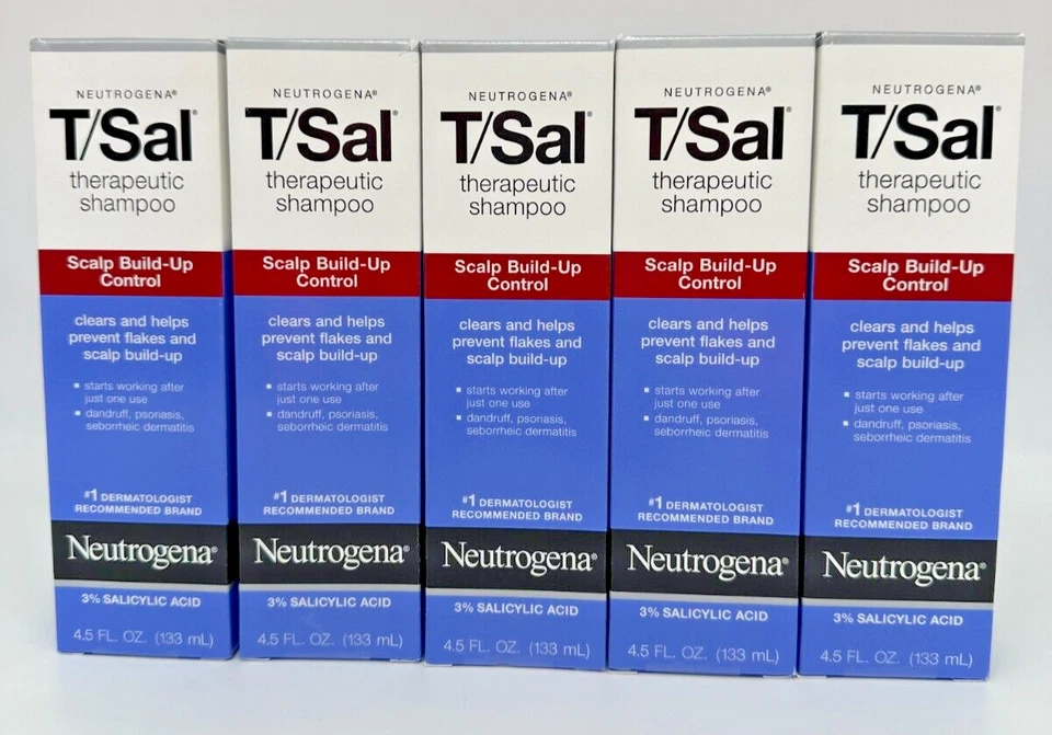 Paquete de 5 cajas de champú control de acumulación de cuero cabelludo T/Sal descontinuado 4,5 oz ea Foto 1 de 2