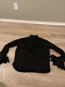 Shrine Of Hollywood Vintage Herren Hemd Gr. S Rocker Top Rüschen A3 - Bild 1 von 7