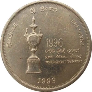Sri Lankan Coin 5 Rupees | Cricket | Trophy | Batsman | Sri Lanka | 1999 - Picture 1 of 2