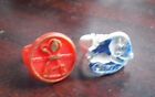 COOL Lot of 2 Vintage 1970s Plastic Childrens Rings Casper Ghost and Dog