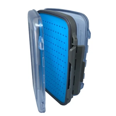 Caja de pesca con mosca fácil agarre tapa transparente pesca con mosca caja mediana Foto 1 de 3