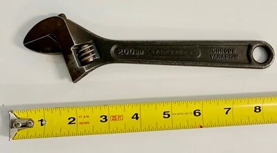 Vintage Task Force 8" 200MM Adjustable Cresent Style Wrench Drop Forged, Tiawan - Image 1 of 4