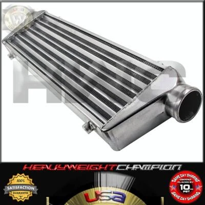 27'' x 7'' x 2.5'' UNIVERSAL TURBO MONTAJE FRONTAL ALUMINIO INTERCOOLER Tubo y Aleta Foto 1 de 4