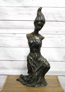Figura de bronce busto de mujer moderno figura decorativa escultura de bronce - Imagen 1 de 7