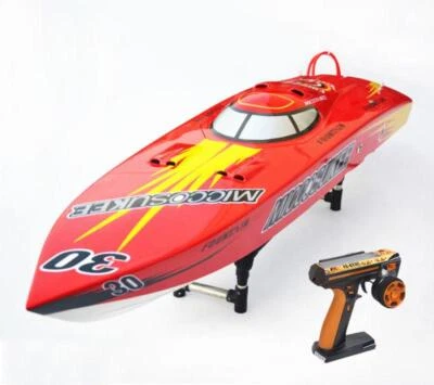 Gasoline Race ARTR RC Boat G26IP1 26CC Fiber Glass 50KM/H W/ Radio System Red - Image 1 of 4