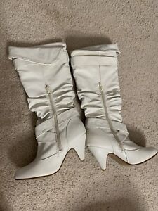 Charlotte Russe Light High Boots Heels Size 6 All Man Made Materials Buckle