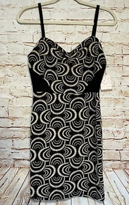 FREE PEOPLE Lower East Side Lace Mini Dress in Black Size L NWT Black Comb (L) - Picture 1 of 8