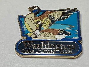 Old Vintage Ducks Unlimited DU Jacket Lapel Pin Badge Tack Washington State 2009 - Picture 1 of 2