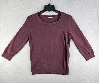 Ann Taylor Sweatshirt Womens M Burgundy — 第 1/4 张图片