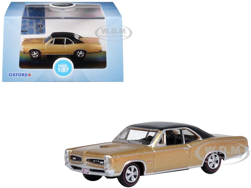 1966 Pontiac Gto Martinique Bronze 1/87 (Ho) Diecast Model By Oxford 87pg66003