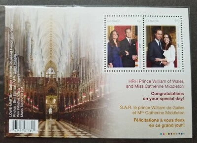 [SJ] Canada Royal Wedding Day 2011 William Kate (ms) MNH - Image 1 of 4