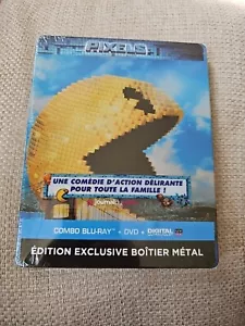 Pixels Blu Ray + DVD Steelbook, Region Free, New - Free Post - Foto 1 di 2