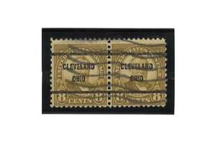 US 8 cent, Grant, Used, Cleveland, Ohio. Precancel Joined Pair - Picture 1 of 2