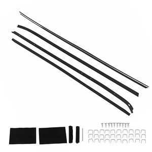 Juego de tiras climáticas para ventana para Chevy Camaro 1970-81 8808231 4 piezas kit de goma negra - Imagen 1 de 12