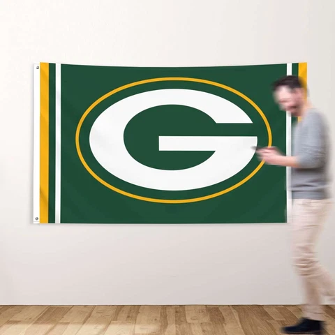 Green Bay Packers Flag 3X5 Banner American Football New Fast USA Ship Rodgers Cover