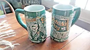 2 TAZAS DE CERVEZA HAMM'S STEIN VINTAGE Día de San Patricio 1974 - Imagen 1 de 4